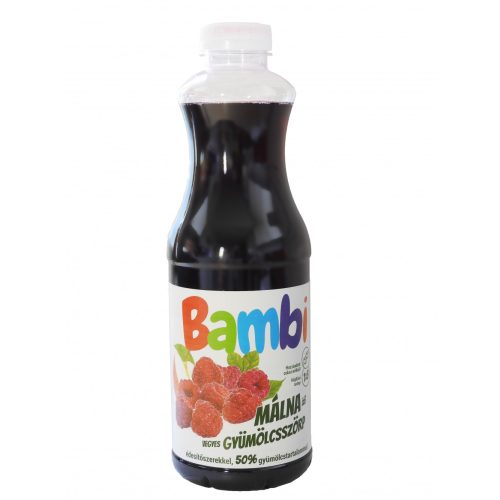 Bambi light málna ízű gyümölcsszörp - 1000ml