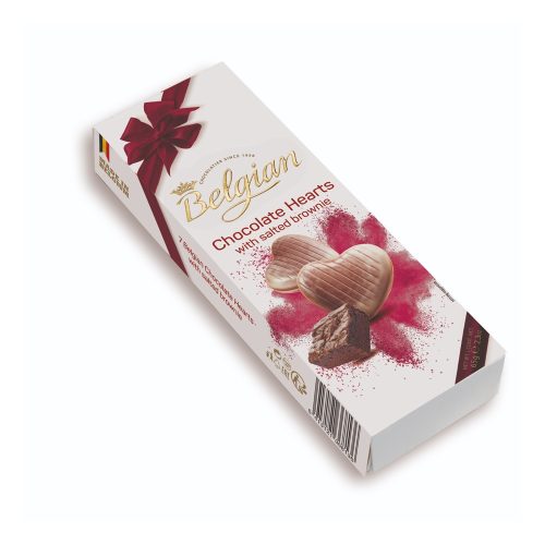 Belgian Hearts Salted Brownie szívdesszert - 65 g