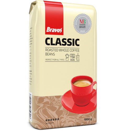 Bravos classic szemes kávé 100% robusta - 1000g