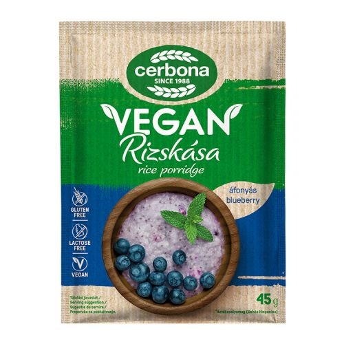 Cerbona rizskása vegán áfonyás, gluténmentes - 45g 