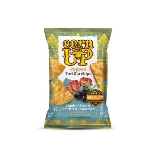 Corn Up tortilla chips olivabogyó és paradicsom ízű - 60g