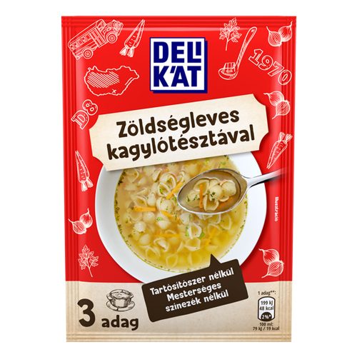 Delikát zöldségleves kagylótésztával - 44 g