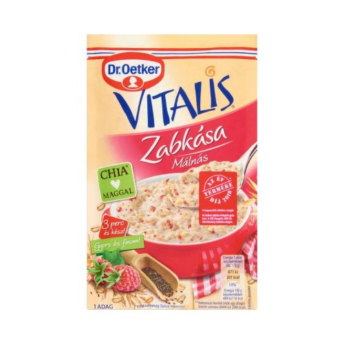 Dr.Oetker vitalis zabkása málnás - 52g