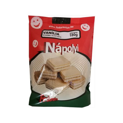 Fodor nápolyi vanília ízű krémmel töltött ostya- 180g