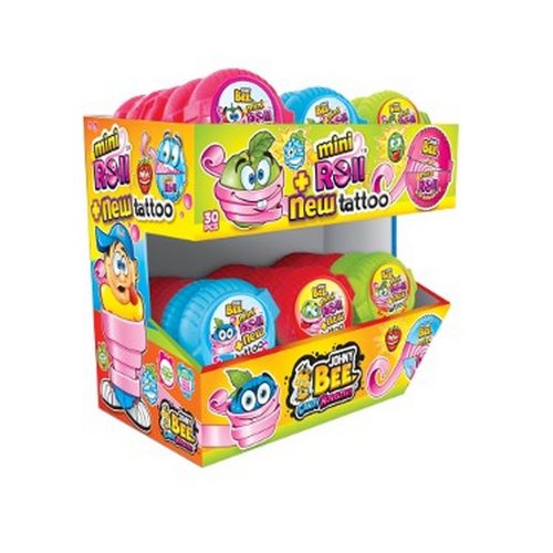 Johny Bee Mini Roll méteres rágó tetoválással - 18g