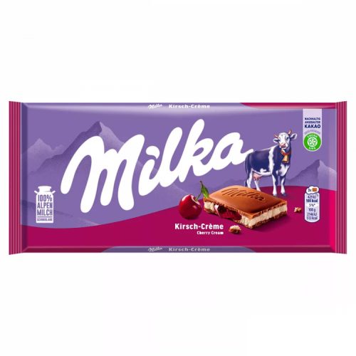 Milka cherry krém táblás csokoládé - 100g