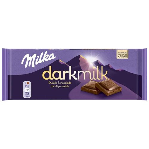 Milka táblás csokoládé dark-milk ét-tej - 85g
