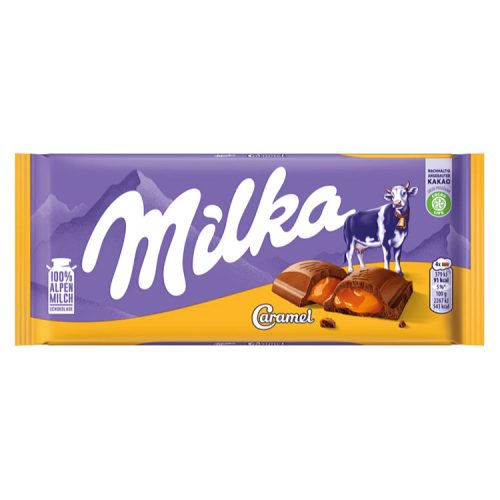 Milka triple karamell táblás csokoládé - 90g