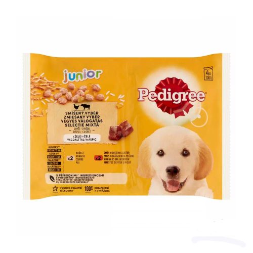 Pedigree alutasakos csirke-rizs-marha-rizs 4db junior - 400g