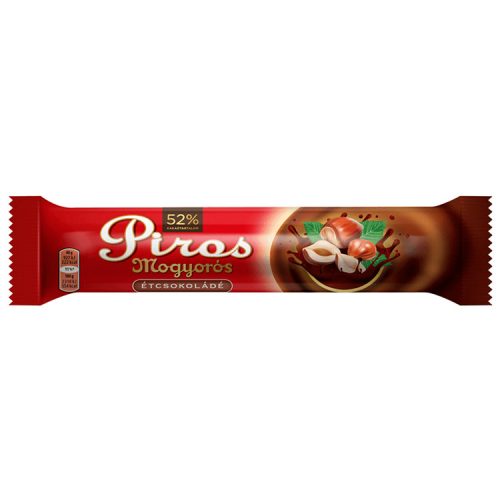 Piros Mogyorós étcsokoládé - 40g