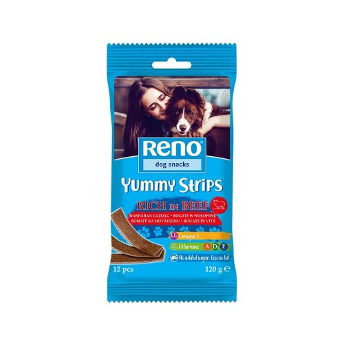 Reno snack kutya yummy strips marhában gazdag - 120g