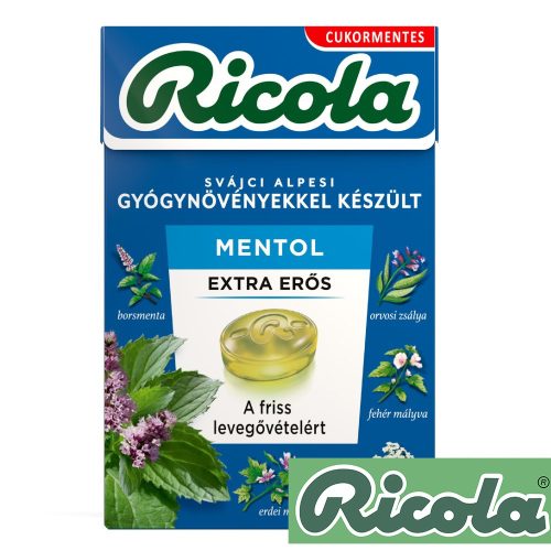 Ricola Extra Erős Mentol - 40g