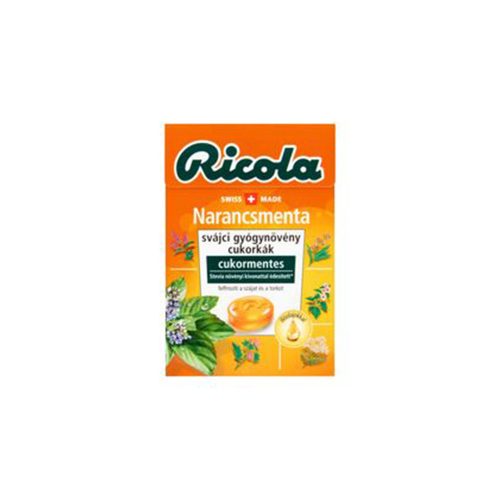 Ricola gyömbér- narancsmenta ízű cukorka - 40 g