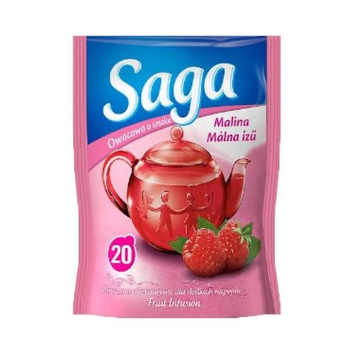 Saga gyümölcs tea málna 20 filter - 34g