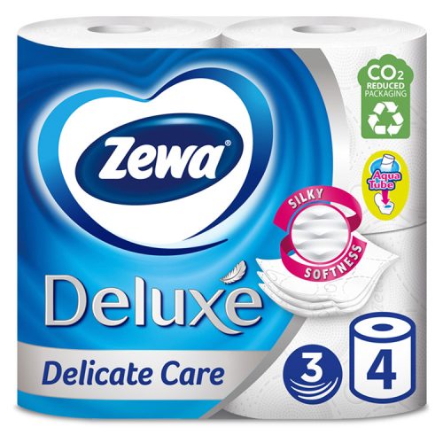 Zewa Deluxe Delicate Care (fehér) 3 rétegű toalettpapír 4 tekercs