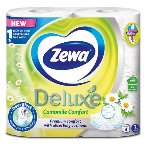 Zewa Deluxe Camomile Comfort (kamilla) 3 rétegű toalettpapír 4 tekercs