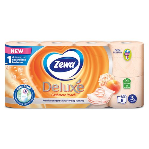 Zewa Deluxe Chasmere Peach (barack) 3 rétegű toalettpapír 8 tekercs