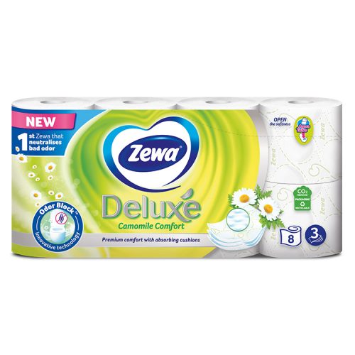 Zewa Deluxe Camomile Comfort (kamilla) 3 rétegű toalettpapír 8 tekercs