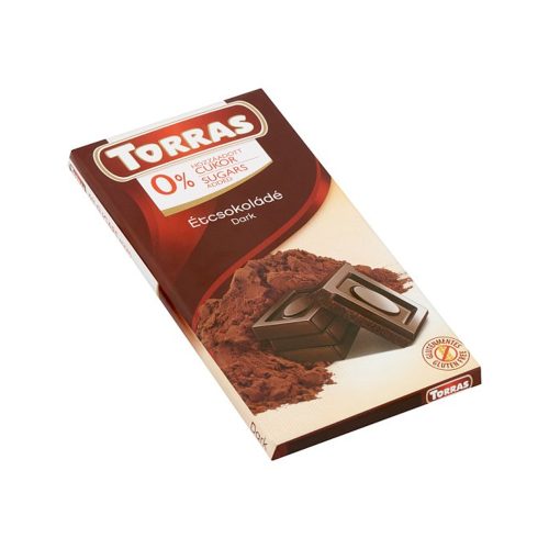 Torras táblás étcsokoládé hozáadott cukor nélkül - 75g