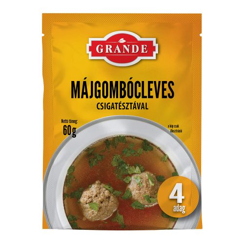 Grande májgombócleves csigatésztával - 60g