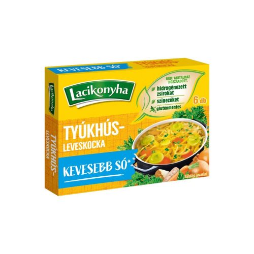 Lacikonyha tyúkhúsleves sócsökkentett kocka - 60g