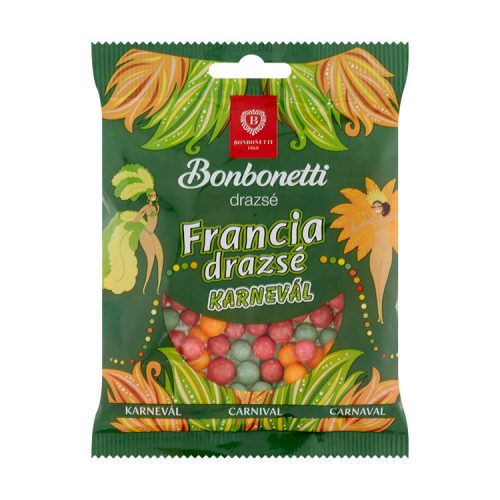 Bonbonetti Franciadrazsé Karnevál kakaós cukordrazsé-70 g