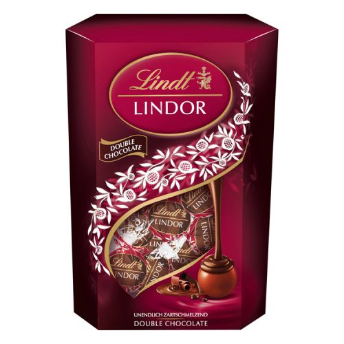 Lindor Double Choc tejcsokoládé golyó - 200 g