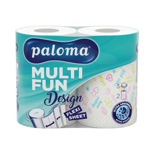 Paloma Flexi Sheet Design (színes) 3 rétegű papírtörlő 2 tekercs 145 lap