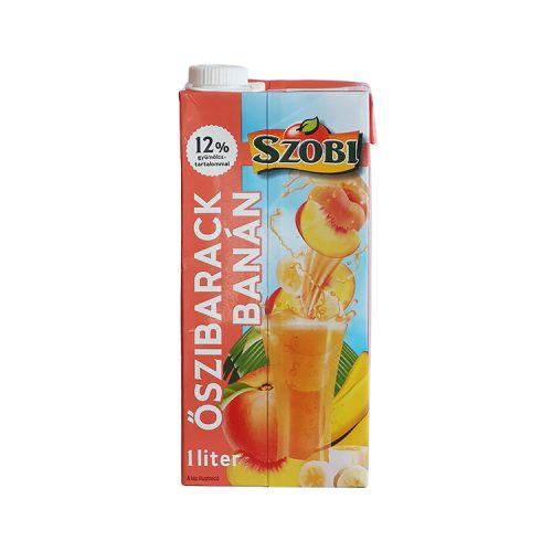 Szobi üdítő őszibarack-banán 12% - 1000 ml