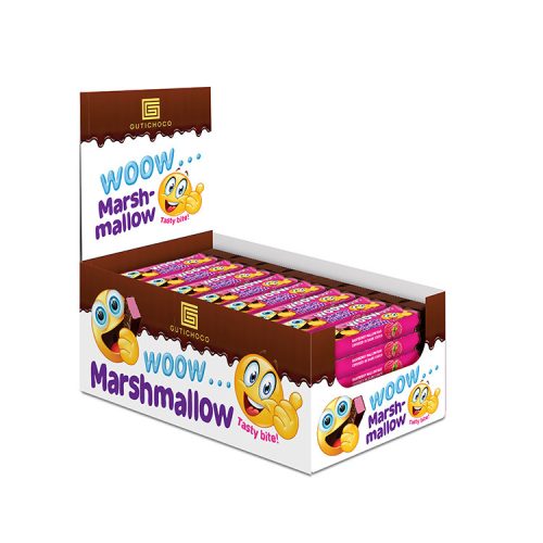 GutiChoco Marshmallow málnás szelet étcsokoládéval mártva - 25 g