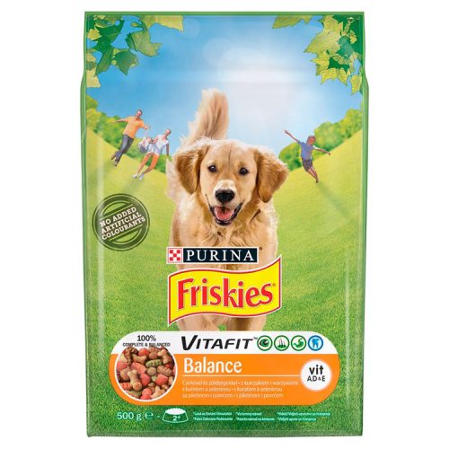 FRISKIES balance csirkével és zöldséggel száraz kutyaeledel 500g