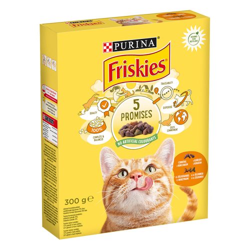 FRISKIES csirkével és hozzáadott zöldségekkel száraz macskaeledel 300g