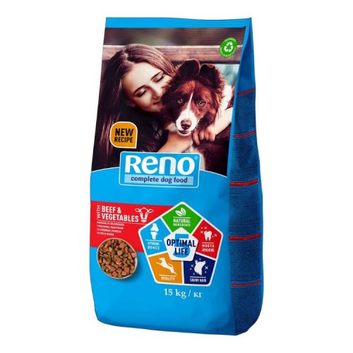 Reno száraz kutya marha&zöldség optimal - 15 kg