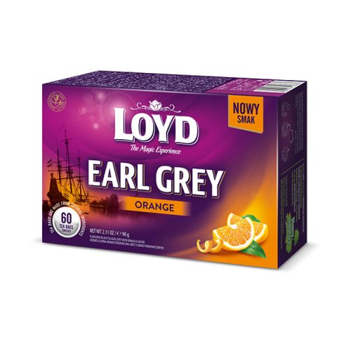 Loyd tea Earl Grey narancs 60 filteres 90g