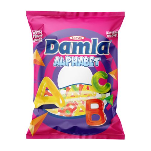 Damla ábécé vegyes gyümölcs ízű gumicukorka - 80g