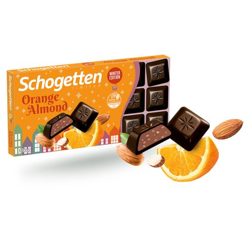 Schogetten Winter étcsokoládé narancs és mandula - 100 g
