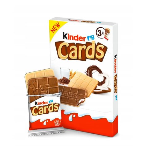 Kinder Cards ropogós ostya tejes és kakaós töltelékkel T(2x3) - 76,8g