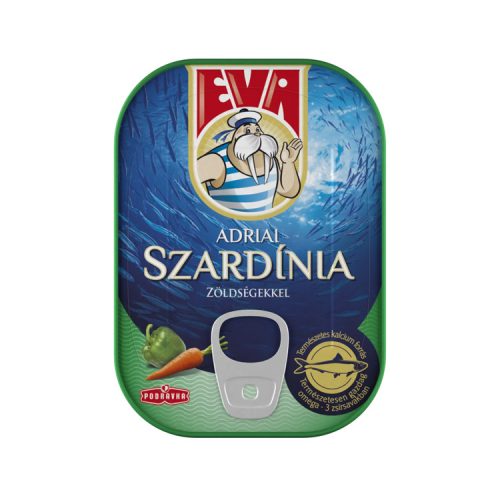 EVA Szardínia zöldséges paradicsomos mártásban - 100g