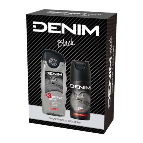 DENIM Black ajándékcsomag (deo spray 150 ml + tusfürdő 250ml)