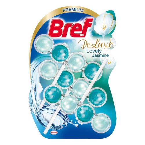 Bref DeLuxe WC frissítő Lovely Jasmine - 3x50g