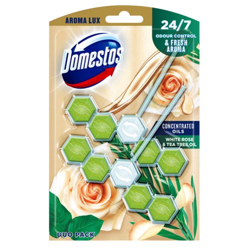 Domestos Aroma Lux wc-rúd White Rose & Tea Tree Oil - 2x55g