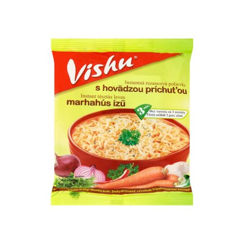 VISHU marhahús ízű instant tészta leves - 60g