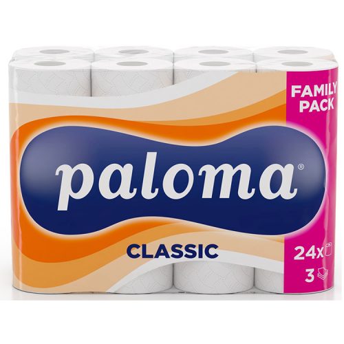 Paloma Classic (fehér) 3 rétegű toalettpapír 24 tekercs