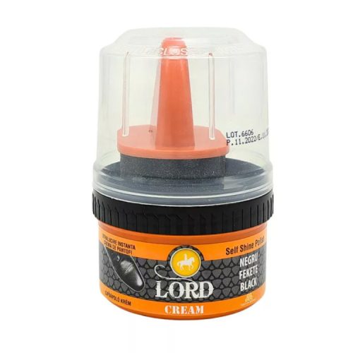 Cipőápoló szivacs krém Lord fekete 50ml