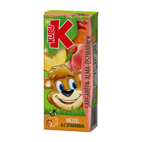 Kubu sárgarépa-alma-őszibarack ital mézzel - 200 ml