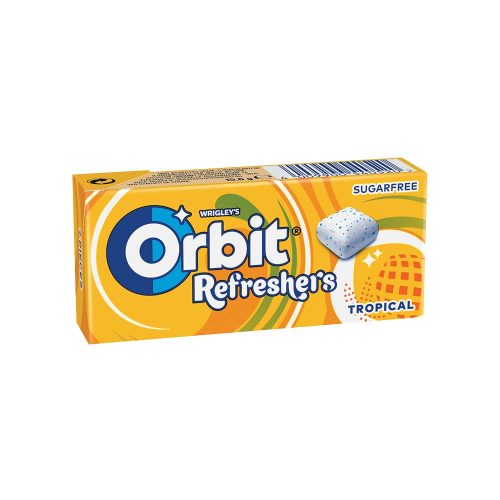 Wrigleys Orbit Refreshers Handypack Tropical, cukormentes - 17,9g