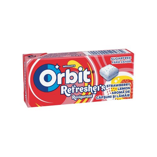 Wrigleys Orbit Refreshers Handypack Strawberry Lemon, cukormentes - 17g