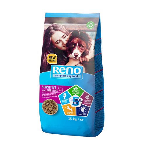 Reno száraz kutyaeledel bárány-rizs-zöldség - 15 kg
