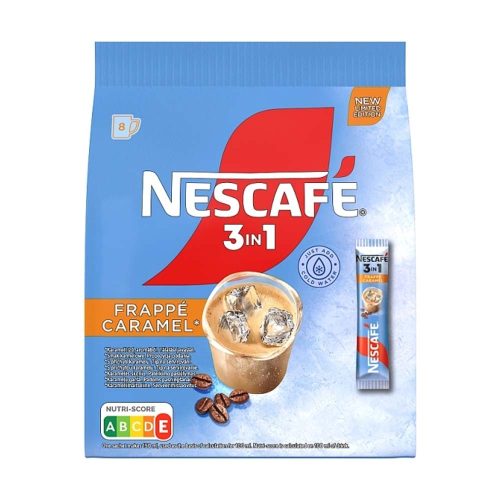 Nescafé 3in1 Frappé karamell ízű kávé 8x15g - 120g