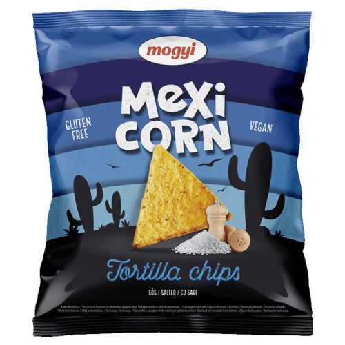 Mogyi Mexi Corn Tortilla sós ízű, gluténmentes, vegán chips - 90g